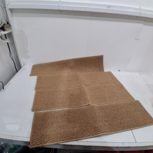 4PC WOVEN STAIR TREADS - 30" X 7.5" - TAN image 2