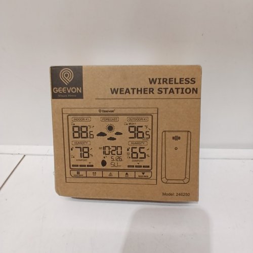 GEEVON WIRELESS SMART COLOR WEATHER STATION - BLACK (MODEL: 246250) image 2