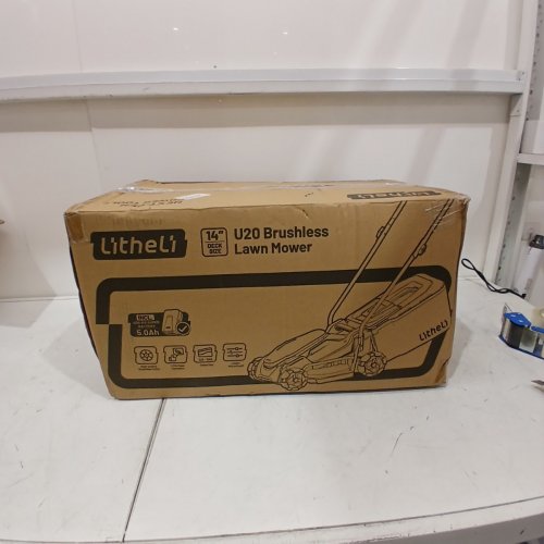 LITHELI CORDLESS LAWN MOWER - 20V BRUSHLESS PUSH MOWER WITH 5-POSITION HEIGHT ADJUSTMENT & 5.0AH BATTERY - 14" (MODEL:U20LM00-4A120 / U20LM00-0A220) image 2