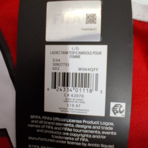 WOMEN'S CANADA FIFA WORLD CUP 2026 TANK TOP - LARGE - RED image 2