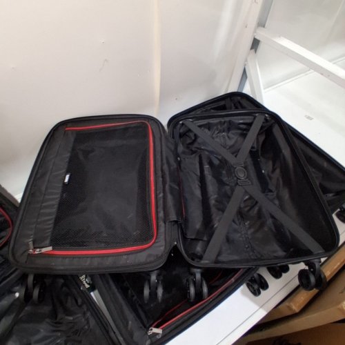 5PC ROOTS COUNTRYSIDE HARDSIDE SPINNER LUGGAGE SET WITH TSA LOCK AND ORGANIZER BAGS - 21"/27"/31" - BLACK (MODEL: 1872940) image 4