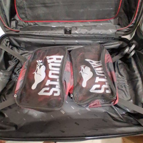 5PC ROOTS COUNTRYSIDE HARDSIDE SPINNER LUGGAGE SET WITH TSA LOCK AND ORGANIZER BAGS - 21"/27"/31" - BLACK (MODEL: 1872940) image 6