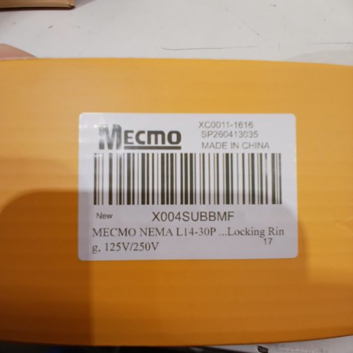 MECMO POWER ADAPTER WITH LOCKING RING - NEMA L14-30P (125V/250V) - GENERATOR PRONG MALE PLUG CONNECTOR - YELLOW image 2