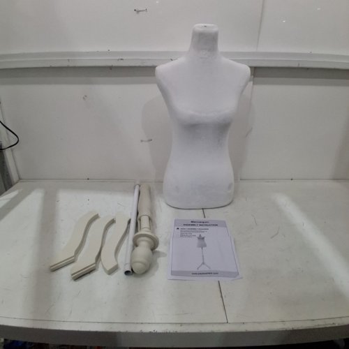 MEETINGHOME DRESS FORM MANNEQUIN - 49.6" TO 63.4" - WHITE (MODEL: MQ-FL2104-WHITE) image 2