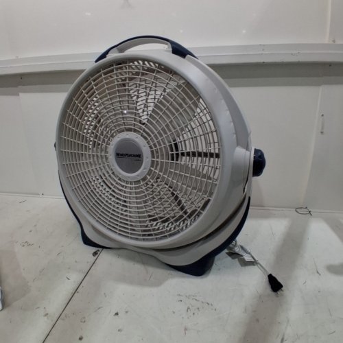 LASKO PIVOTING WIND MACHINE AIR CIRCULATOR FLOOR FAN WITH 3 SPEEDS - 23" - WHITE/BLUE (MODEL: 3300C) image 6