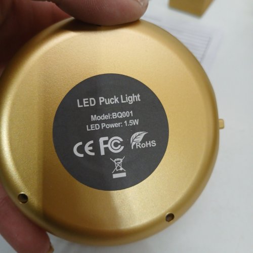 3PK RECHARGEABLE BATTERY PICTURE LIGHT- 13 RGB - COLOR CHANGING - GOLD (MODEL: BQ001) image 2