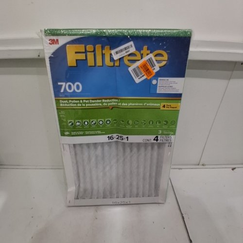 4PK 3M FILTRETE TOUGH ON POLLEN ELECTROSTATIC AC FURNACE AIR CLEANING FILTERS -16" X 25" X 1" - WHITE image 2
