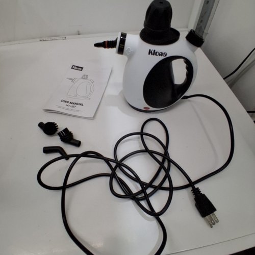 4PC KLONA MULTI PURPOSE HANDHELD STEAM CLEANER WITH ACCESSORIES - WHITE (MODEL: HY-307) image 3