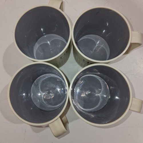 4PK PLASTIC TOOTHBRUSH CUP HOLDER - WHITE/GREY image 3