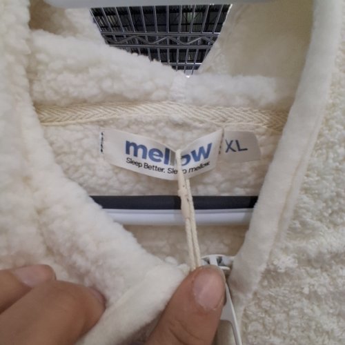 WOMENS MELLOW PLUSH ZIP-FRONT - EXTRA LARGE - WHITE image 2