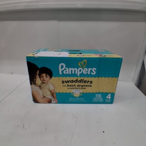 116PK PAMPERS SWADDLERS 360 LEAKPROOF DISPOSABLE BABY DIAPERS - SIZE 4 (15LBS- 34LBS)LBS) image 2
