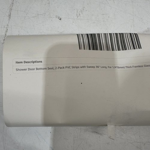 2PK UNBRANDED SHOWER DOOR BOTTOM SEAL STRIPS H-TYPE - 36" LONG - 1/4" CHANNEL - CLEAR image 3