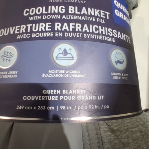 BERKSHIRE COOLING QUILTED COMFORTER BLANKET - QUEEN - GREY (MODEL: 1986200) image 3