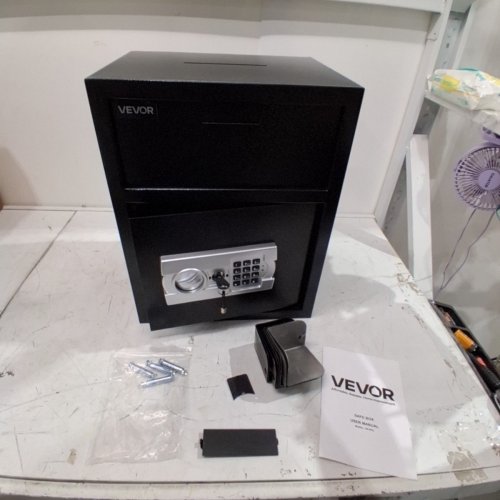 VEVOR DEPOSITORY SAFE WITH DROP SLOT AND CODE LOCK - 1.7L - BLACK (MODEL: SS-450L) image 2