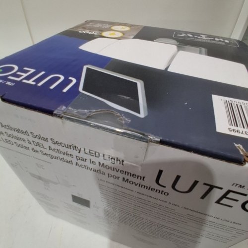 LUTEC SOLAR POWERED LED MOTION SENSOR LIGHT - 3000LM - WHITE (MODEL: 1937995) image 3