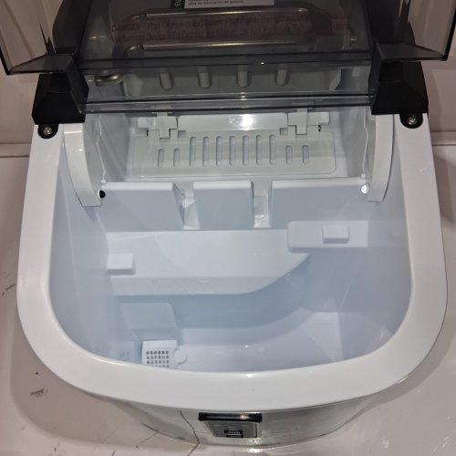 EUHOMY COUNTERTOP ICE MAKER MACHINE WITH HANDLE, BASKET & SCOOP - MAKES 26LB PER DAY - SILVER (MODEL: IM-01X/IM008-BSI-CAEH) image 10