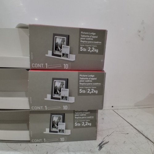 3PK 3M COMMAND PICTURE LEDGE - HOLDS 5 LBS - 21" X 3" - WHITE (MODEL: HOM21Q-EF) image 3