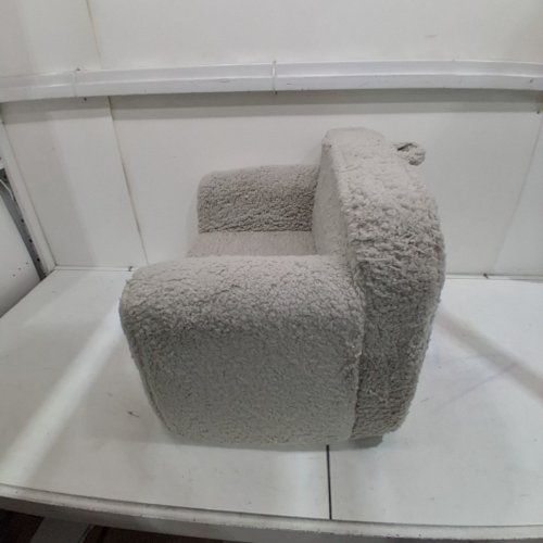 KID'S SNUGGLY-SOFT COMFY SHERPA SOFA CHAIR - GREY/WHITE image 6