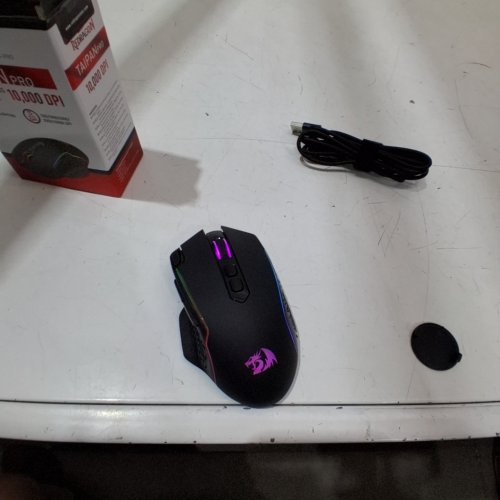 REDRAGON TAIPAN PRO WIRELESS RAPID FIRE KEY 8 MACRO BUTTONS RGB GAMING MOUSE - BLACK (MODEL: M810 PRO) image 3
