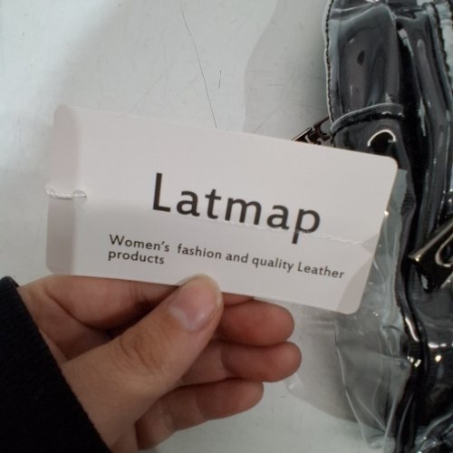 LATMAP PLASTIC CROSSBODY BAG - CLEAR/BLACK image 2