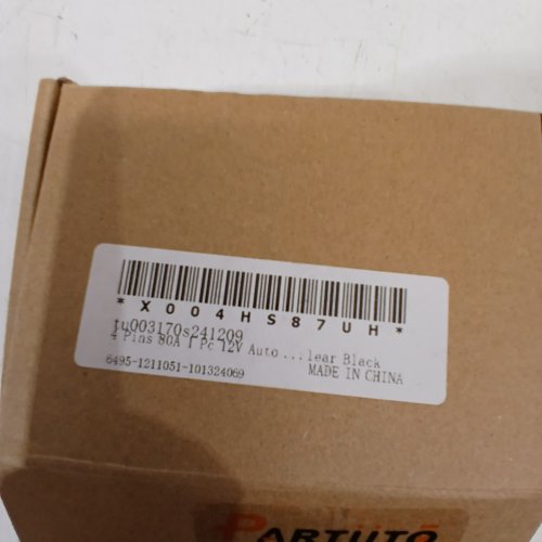 PARTUTO 4-PIN 80A 12V AUTOMOTIVE RELAY SOCKET - BLACK image 2