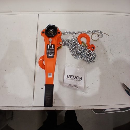 MANUAL LEVER CHAIN HOIST WITH 360° ROTATING HOOKS - 10FT - 3300LB (1.5T) LIFTING LOAD - ORANGE (MODEL: HSH-1.5T-3M) image 2