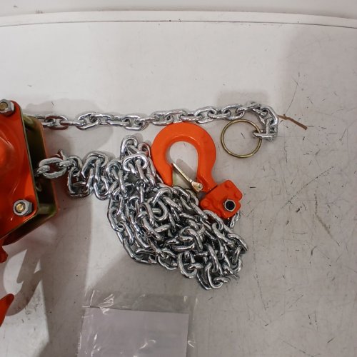 MANUAL LEVER CHAIN HOIST WITH 360° ROTATING HOOKS - 10FT - 3300LB (1.5T) LIFTING LOAD - ORANGE (MODEL: HSH-1.5T-3M) image 4