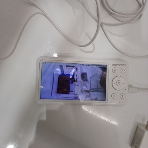 MOMCOZY 1080P HD VIDEO BABY MONITOR WITH 2-WAY AUDIO, TEMPERATURE SENSING, NIGHT VISION & WIDE ANGLE LENS - 5", 5000 MAH - WHITE (MODEL: BM01) image 3