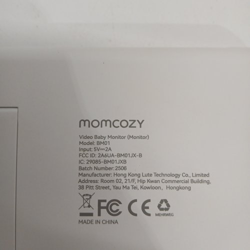 MOMCOZY 1080P HD VIDEO BABY MONITOR WITH 2-WAY AUDIO, TEMPERATURE SENSING, NIGHT VISION & WIDE ANGLE LENS - 5", 5000 MAH - WHITE (MODEL: BM01) image 4