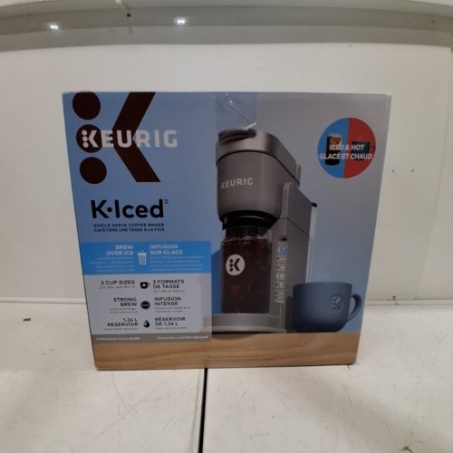 KEURIG K-SLIM + ICED K-ICED SINGLE SERVE COFFEE MAKER - ICE GREY (MODEL: K26F) image 6