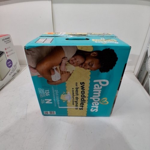136PK PAMPERS SWADDLERS DIAPERS - NEWBORN SIZE image 2