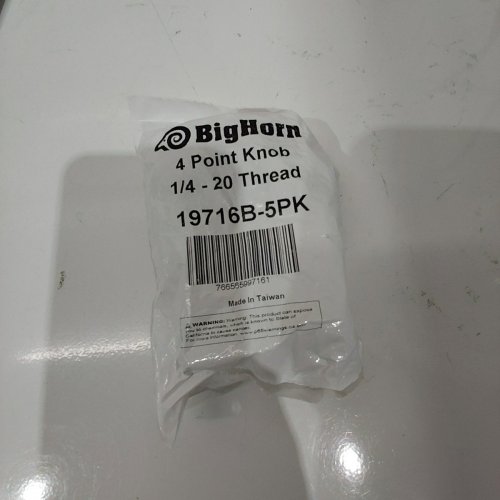 5PK BIG HORN 4 POINT KNOB - 1/4 - 20 THREAD - BLACK (ITEM: 19716B) image 4