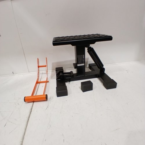 VEVOR DIRT BIKE LIFT MOTORCYCLE JACK LIFT STAND 440 LBS CAPACITY AND HYDRAULIC OPERATION -ORANGE /BLACK (MODEL:TD-059) image 2