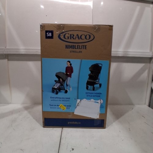 GRACO NIMBLELITE BRODY FOLDING STROLLER - 50LBS CAPACITY - GOTHAM/BLACK (MODEL: 2142927) image 4