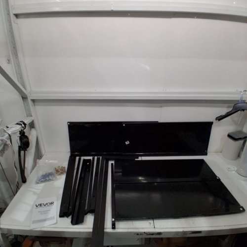 FIXED METAL AWNING - WINDOW AWNING DOOR CANOPY, STABLE TRIANGLE STEEL FRAME FOR DOOR ENTRANCE - 44" - BLACK (MODEL: CGW-44INCH) image 2