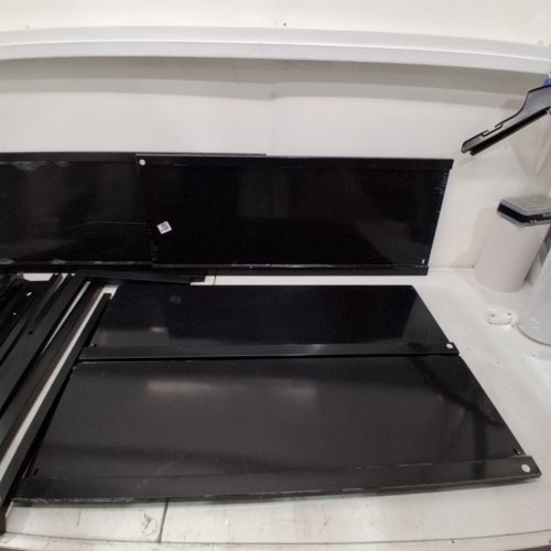 FIXED METAL AWNING - WINDOW AWNING DOOR CANOPY, STABLE TRIANGLE STEEL FRAME FOR DOOR ENTRANCE - 44" - BLACK (MODEL: CGW-44INCH) image 6