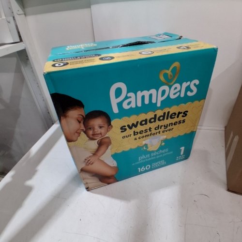 160PK PAMPERS SWADDLERS DIAPERS - SIZE 1 - 8-14LB image 4