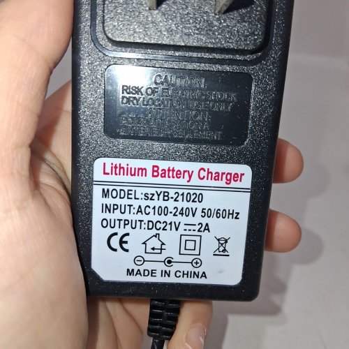 BUACHOIS 21V 2A LITHIUM BATTERY ADAPTER, WIDE APPLICATION - BLACK image 4