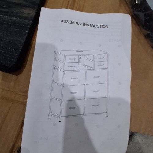 10 DRAWER WARDROBE DRESSER FOR BEDROOM - 39" - BLACK image 4