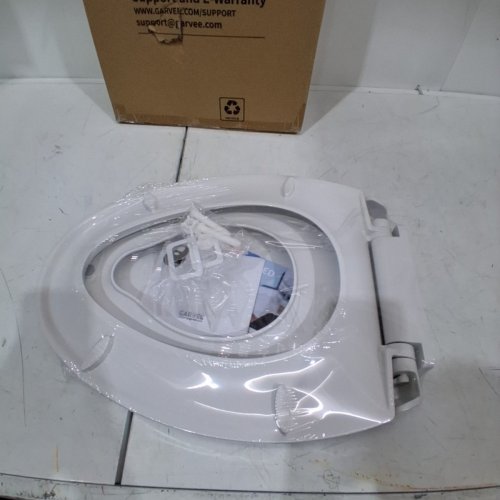 GARVEE ELONGATED TOILET SEAT WITH BUILT-IN TODDLER SEAT - 19" - ELONGATED - WHITE (MODEL: PHO_0VP6OQUI) image 3