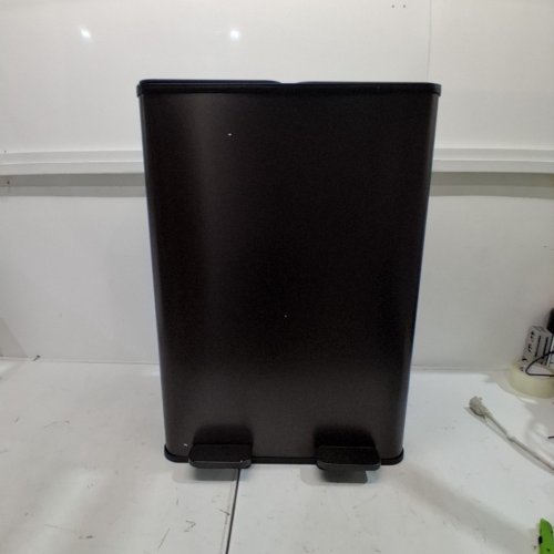 SONGMICS DUAL COMPARTMENT TRASH CAN - 60 L (30 L/EACH) CAPACITY - BLACK (MODEL: LTB741G01) image 3