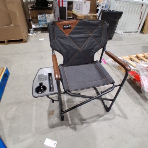 MAC SPORTS FOLDING DIRECTOR CAMPING CHAIR- UPTO 300LBS - GREY (MODEL: 1872256) image 2