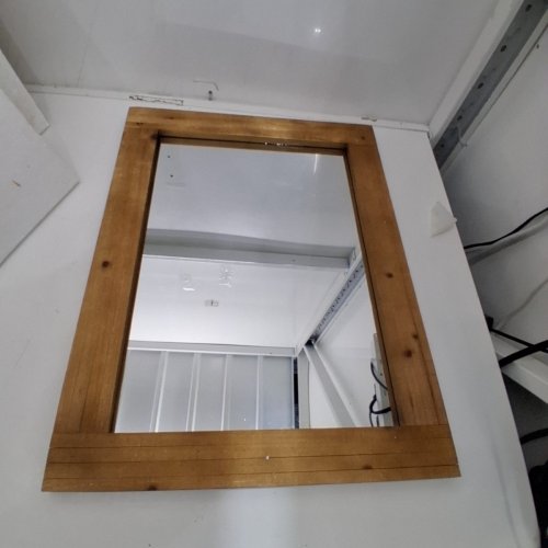 18"X24" STONEBRIAR COLLECTION RECTANGLE WORN WOOD WALL MIRROR image 2