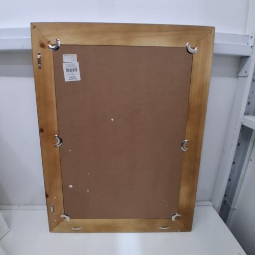 18"X24" STONEBRIAR COLLECTION RECTANGLE WORN WOOD WALL MIRROR image 3