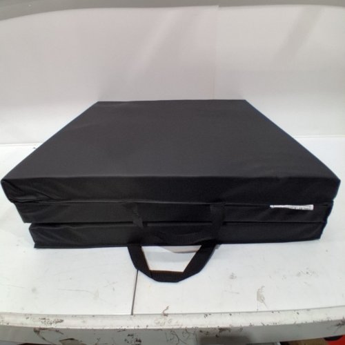KUNOVA TRI-FOLD FAUX LEATHER GYM EXERCISE MAT - 6FT X 2FT - BLACK image 2