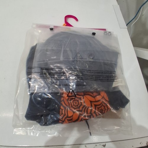 GIRL'S RUBIES WITCH COSTUME - MEDIUM (8/10) - BLACK/ORANGE (STYLE: SORCERESS) image 4