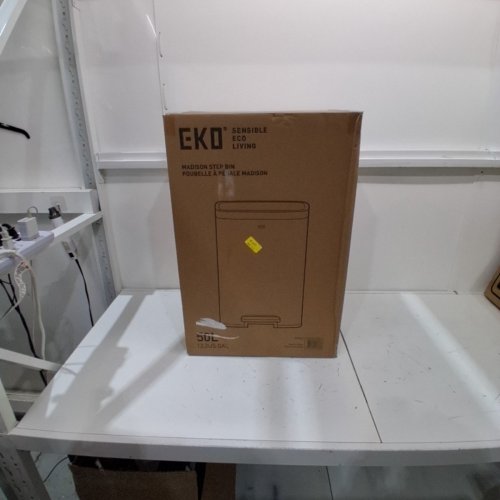 EKO MADISON STEP TRASH CAN - 50L -MATTE STAINLESS / GREY (MODEL: EK9361) image 4