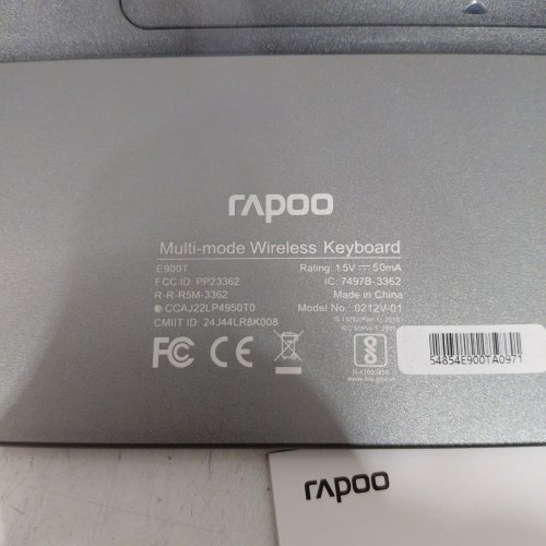 RAPOO MINI BLUETOOTH WIRELESS KEYBOARD WITH TOUCHPAD - GREY (MODEL: E900T) image 2