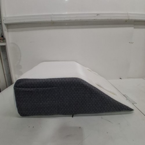 LEG ELEVATION HIGH-DENSITY FOAM WEDGE PILLOW - WHITE /GRAY image 2