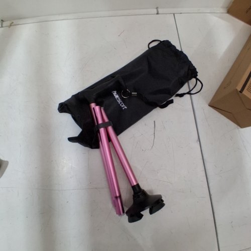 ALL-TERRAIN PIVOTING QUAD BASE WALKING CANE - PINK/BLACK image 3